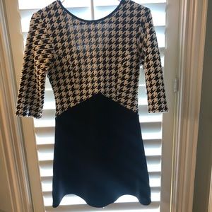Houndstooth minidress black and white